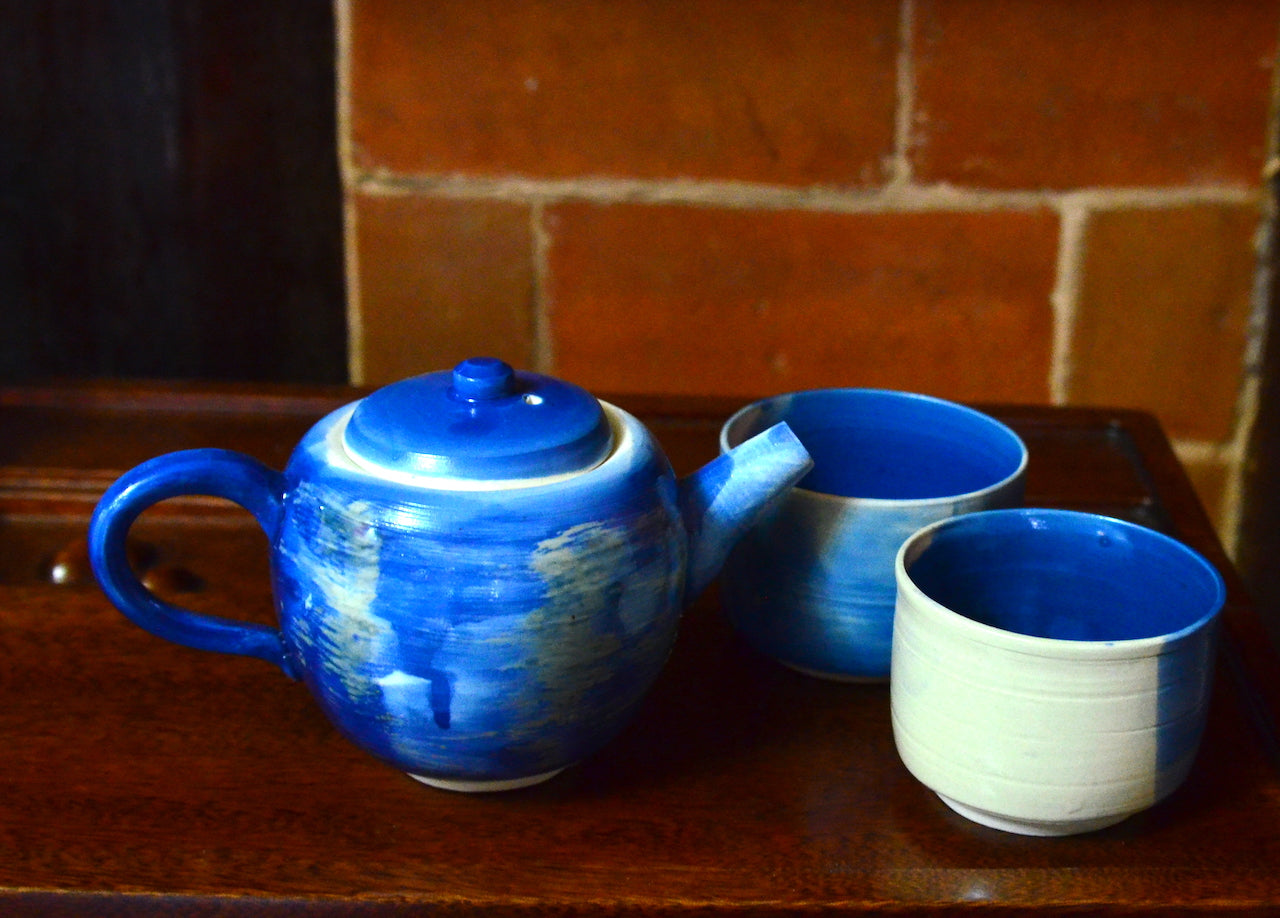 Oryoqi®️Handmade Pottery Blue Christmas collection